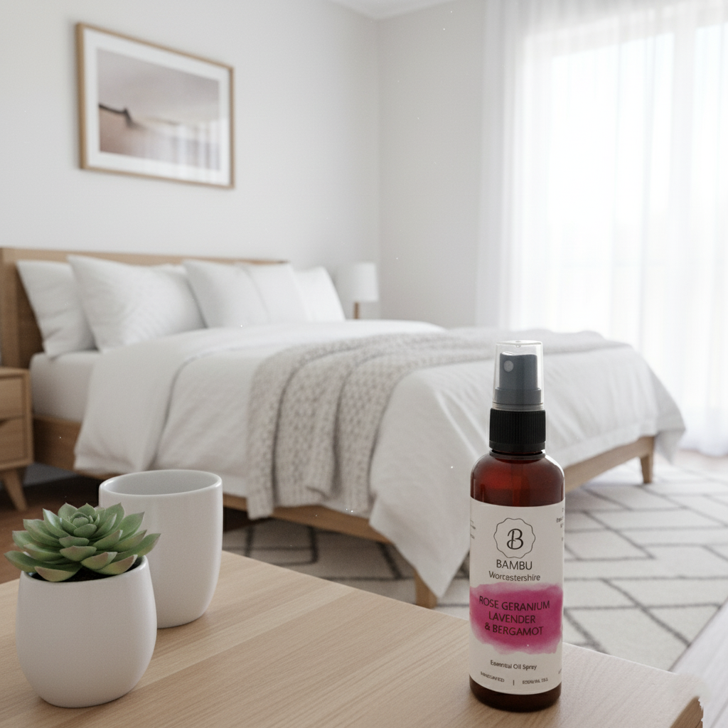 Sleep Pillow Spray – Rose Geranium, Lavender & Bergamot essential oils 100ml