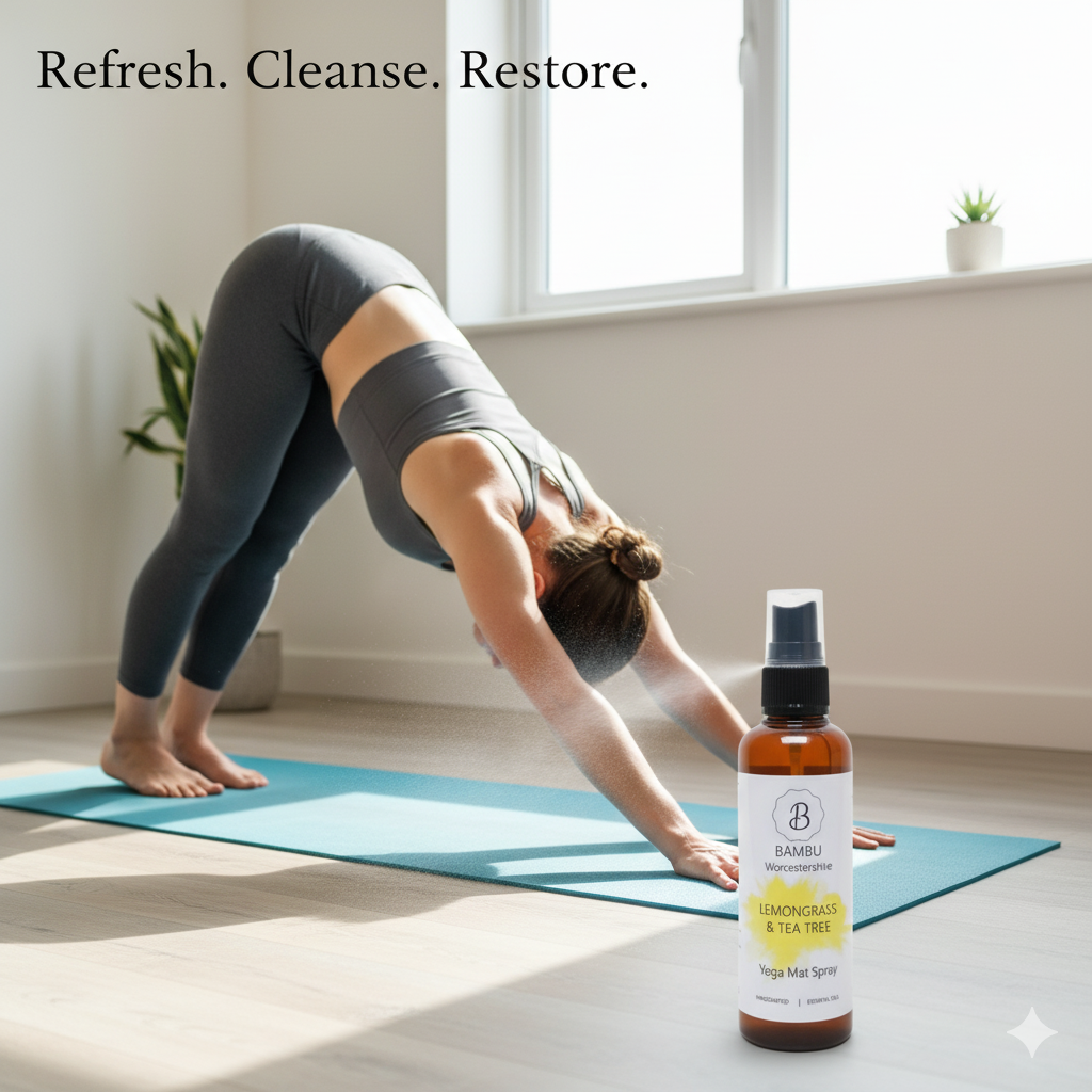 Lemongrass & Tea Tree Yoga Mat Spray Cleaner 100ml - Essential Oil Yoga Mat Spray