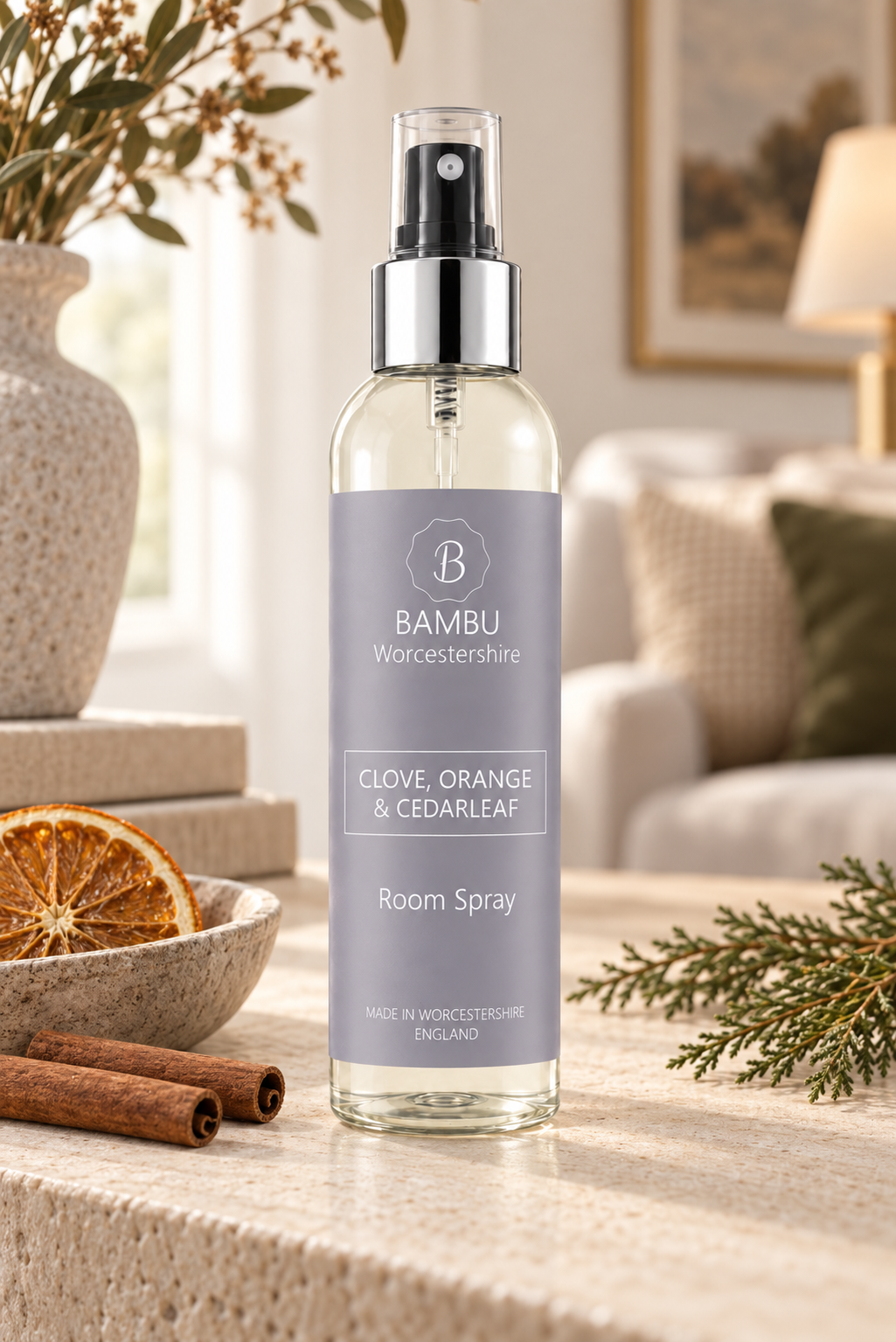 Clove, Orange & Cedarleaf Luxury Room Spray
