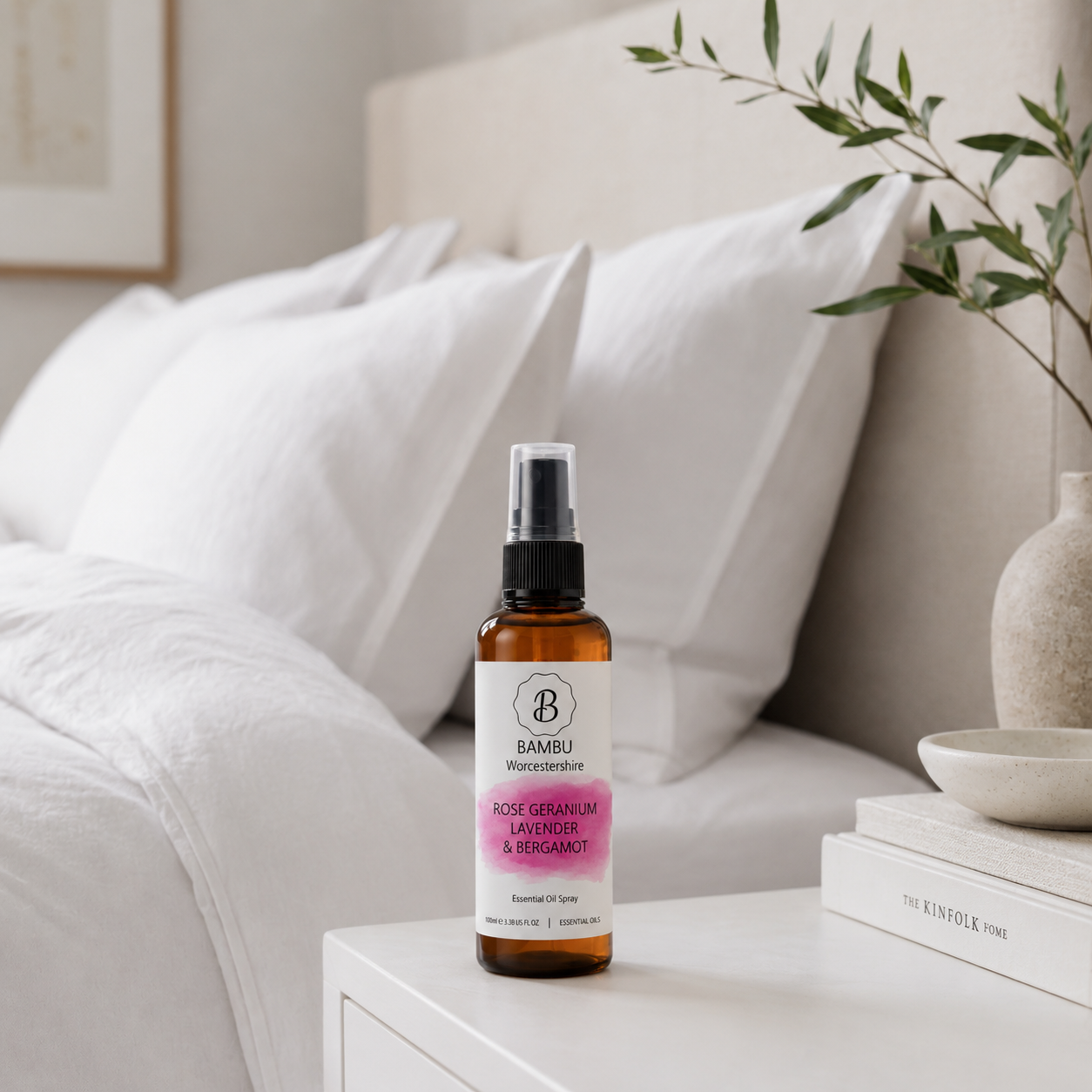 Sleep Pillow Spray – Rose Geranium, Lavender & Bergamot essential oils 100ml