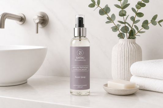 Vanilla, Patchouli & Sandalwood Room Spray – Luxury Home Fragrance 150ml