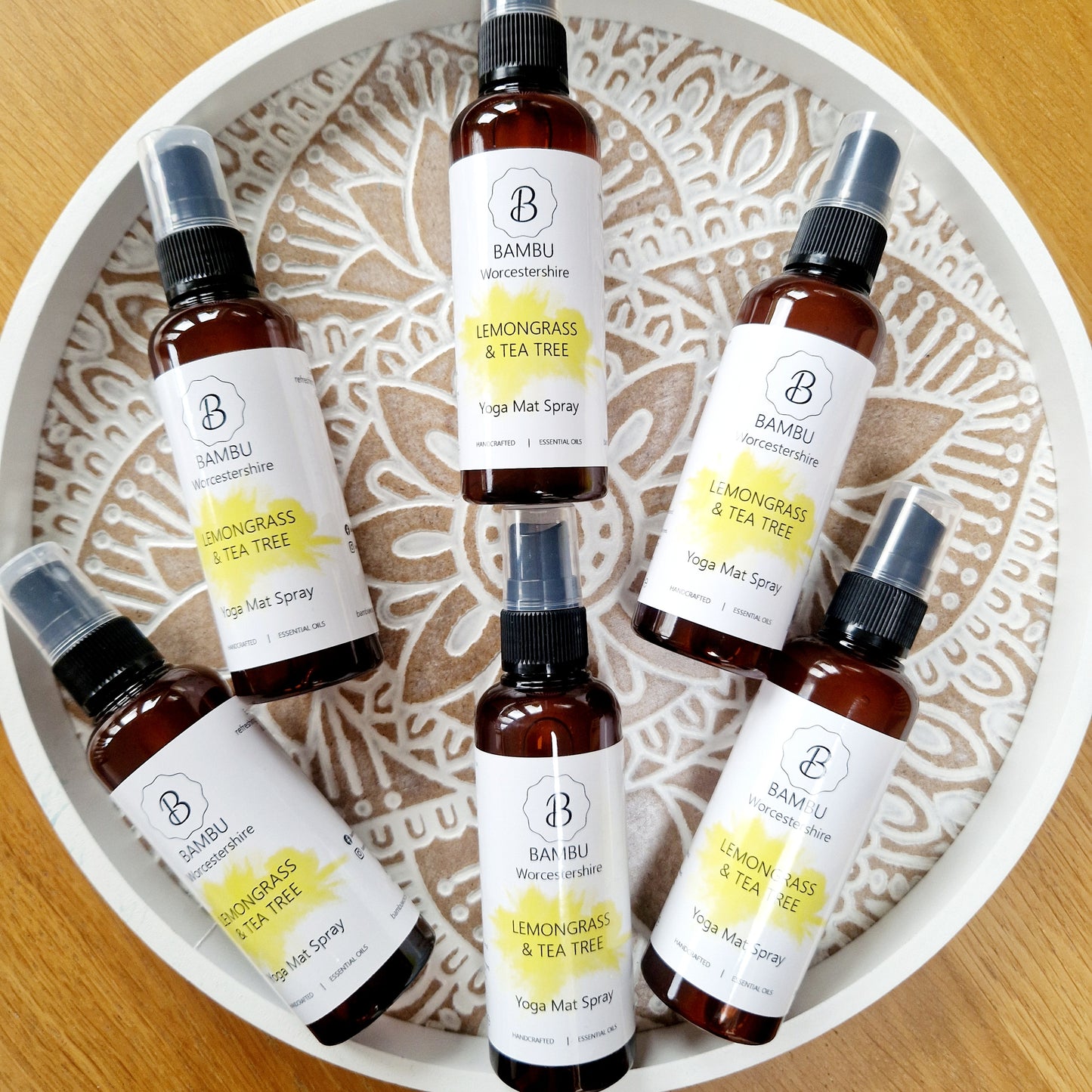 Lemongrass & Tea Tree Yoga Mat Spray 100ml - Essential Oil Yoga Mat Spray