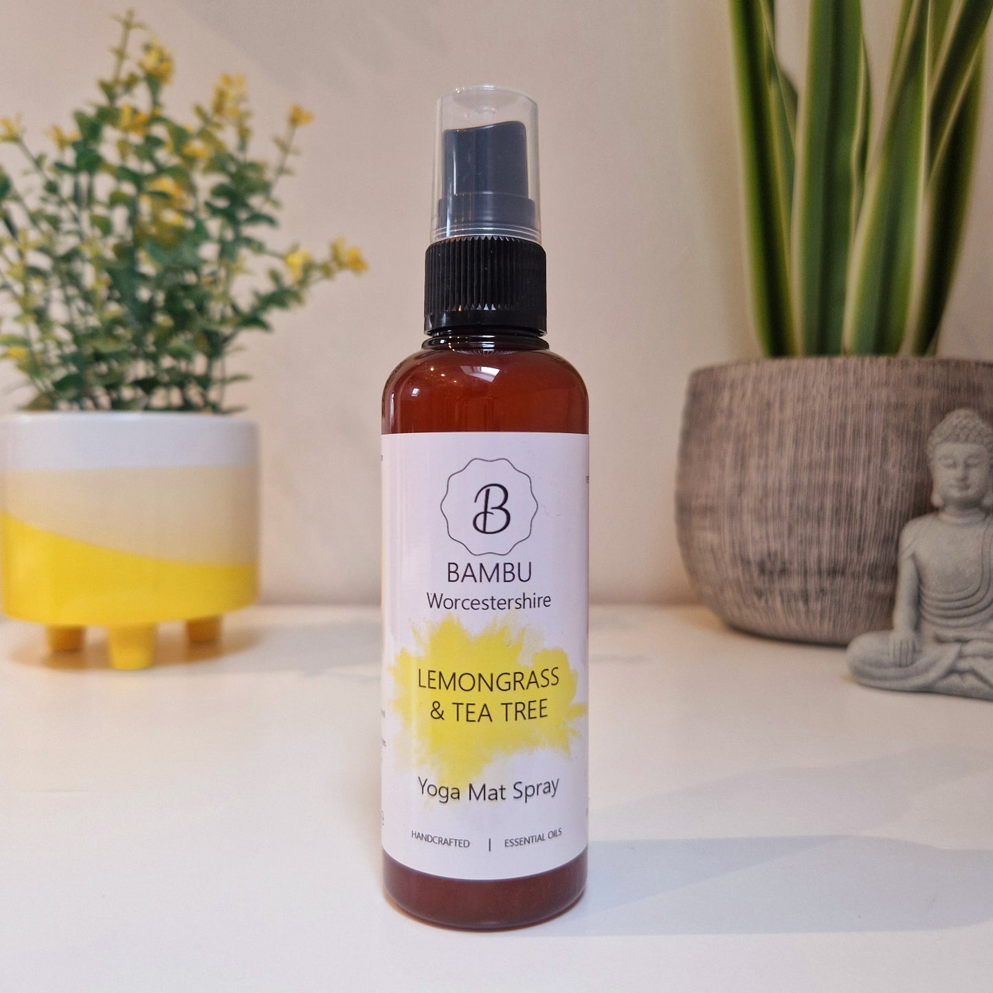 Lemongrass & Tea Tree Yoga Mat Spray 100ml - Essential Oil Yoga Mat Spray