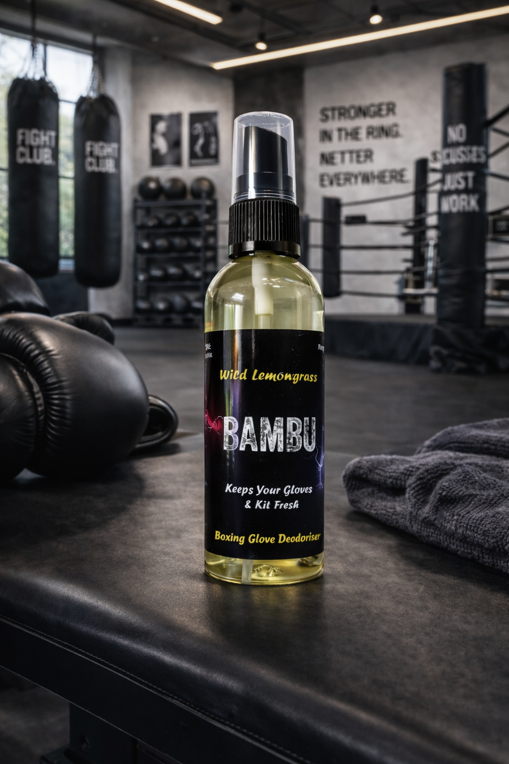 Wild Lemongrass Boxing Glove Deodoriser Spray – 100ml